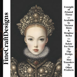 Chic Fictional Queen Princess Vrouw BG5 Decoupage Tissuepapier