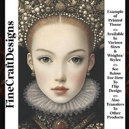 Chic Fictional Queen Princess Vrouw BG6 Decoupage Tissuepapier