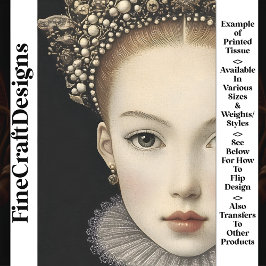 Chic Fictional Queen Princess Woman BG7 Decoupage Tissuepapier