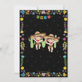 Chic Fiesta Mexican Twin Baby Boys Twins Shower  Kaart (Achterkant)