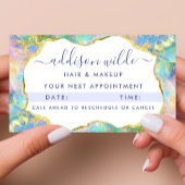 Chic Fire Opal Rainbow Business Appointment Card Afsprakenkaartje