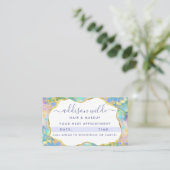 Chic Fire Opal Rainbow Business Appointment Card Afsprakenkaartje (Staand voorkant)