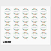 Chic Fire Opal Rainbow Gemstone Business Ronde Sticker (Vel)