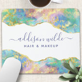 Chic Fire Opal Rainbow Gemstone Muismat