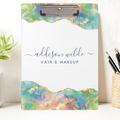Chic Fire Opal Regenboog Edelsteen Zakelijk Klembord