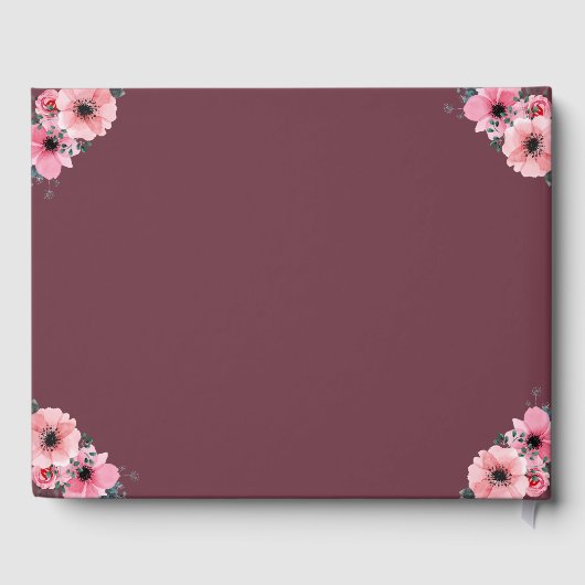 Chic First Heilige Commune Pink Flower Cross Girl Gastenboek (Achterkant)