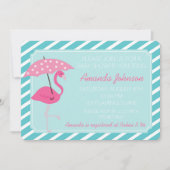 Chic Flamingo Baby shower Uitnodiging (Voorkant)