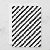 Chic Flamingo Stripe en Confetti Verjaardag Kaart (Achterkant)