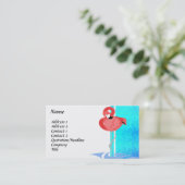 Chic Flamingo Visitekaartje (Staand voorkant)