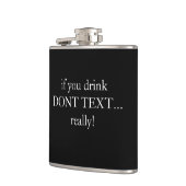 CHIC FLASK _"als u geen TEKST drink" Heupfles (Links)