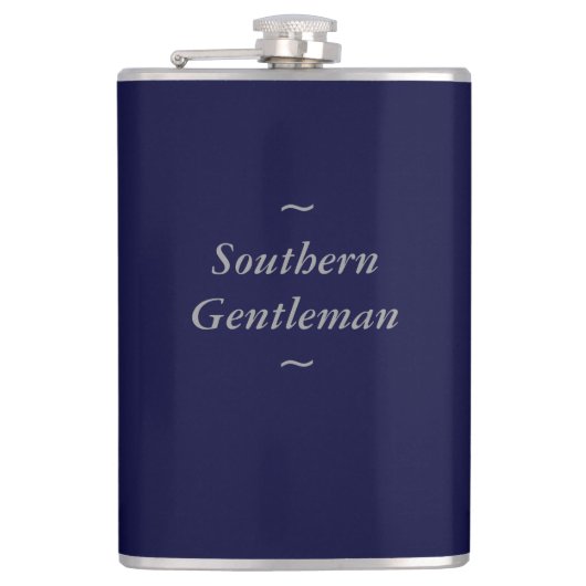 CHIC FLASK_"Southern Gentleman" GRAY OP NAVY Heupfles (Voorkant)