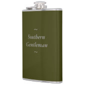 CHIC FLASK_"Southern Gentleman" GRAY OP OLIJF Heupfles (Links)