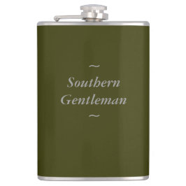 CHIC FLASK_"Southern Gentleman" GRAY OP OLIJF Heupfles