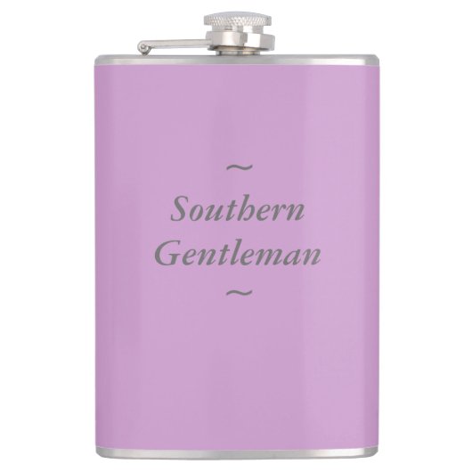 CHIC FLASK_"Southern Gentleman" GRAY OP ORCHID Heupfles (Voorkant)