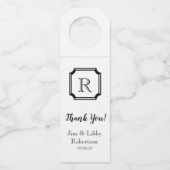 CHIC FLES HANGER_THANK U MONOGRAM EN NAAM FLESSENHANGER (Voorkant)