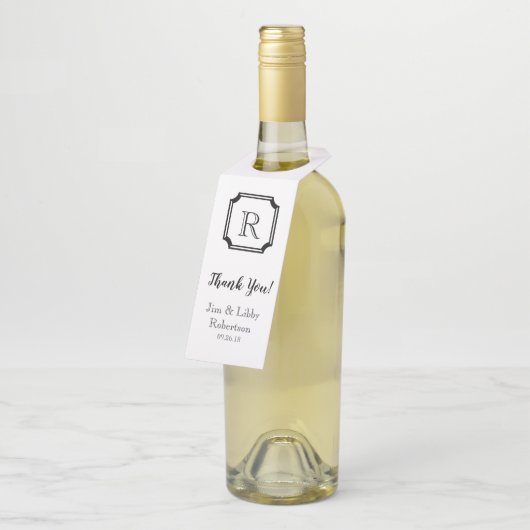 CHIC FLES HANGER_THANK U MONOGRAM EN NAAM FLESSENHANGER (Schuin)