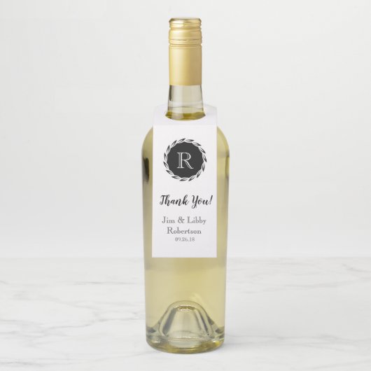CHIC FLES HANGER_THANK U MONOGRAM EN NAAM FLESSENHANGER (Op fles)