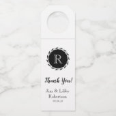 CHIC FLES HANGER_THANK U MONOGRAM EN NAAM FLESSENHANGER (Voorkant)
