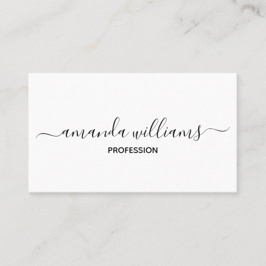 Chic Floating Script Calligraphy social media Visitekaartje (Voorkant)