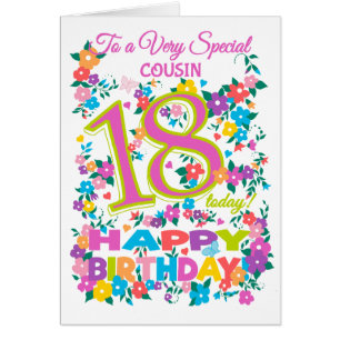 Chic Floral 18e verjaardag voor neef