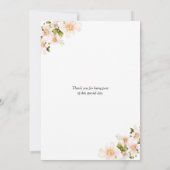 Chic Floral Aardbei Pannenkoek Baby shower Brunch Kaart (Achterkant)