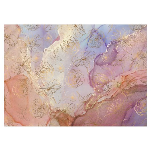 Chic Floral Abstract pasta gekleurd tablet Tafelkleed (Voorkant (Horizontaal))