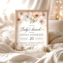 Chic Floral Baby in Bloom Waterverf Baby Brunch