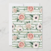 Chic Floral Baby Shower-uitnodigingen Kaart (Achterkant)