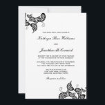 Chic Floral Black Peacock Wedding Invite Kaart<br><div class="desc">Ontworpen door: fat*fa*tin. Eenvoudig aan te passen met uw eigen tekst,  foto of afbeelding. Voor douaneverzoeken,  te contacteren gelieve vet*fa*tin direct. Aangepaste kosten zijn van toepassing op www.zazzle.com/fat_fa_tin www.zazzle.com/color_therapy www.zazzle.com/fatfatin_blue_knot www.zazzle.com/fatfatin_red_knot www.zazzle.com/fatfatin_box www.zazzle.com/fatfatin_ink</div>