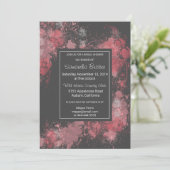 Chic Floral Blush Paint Splatter Vrijgezellenfeest Kaart (Staand voorkant)