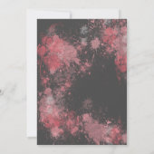 Chic Floral Blush Paint Splatter Vrijgezellenfeest Kaart (Achterkant)
