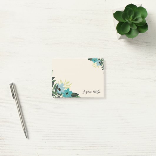 Chic Floral Border Monogram Post-it® Notes (Kantoor)