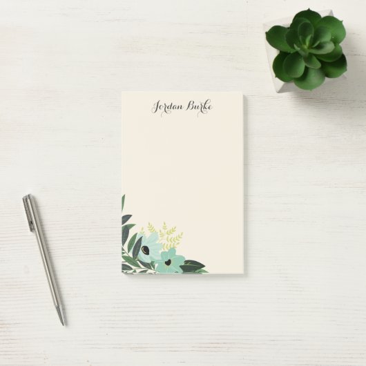 Chic Floral Border Monogram Post-it® Notes (Kantoor)
