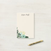 Chic Floral Border Monogram Post-it® Notes (Op bureau)