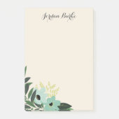 Chic Floral Border Monogram Post-it® Notes (Voorkant)