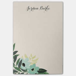 Chic Floral Border Monogram Post-it® Notes