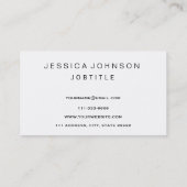 Chic Floral Border Monogram Visitekaartje (Achterkant)