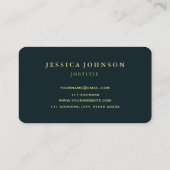 Chic Floral Border Monogram Visitekaartje (Achterkant)