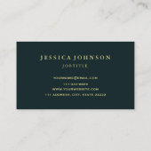 Chic Floral Border Monogram Visitekaartje (Achterkant)