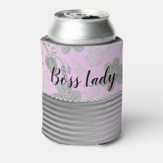 Chic Floral "Boss Lady" Blikjeskoeler (Blikje Achterkant)