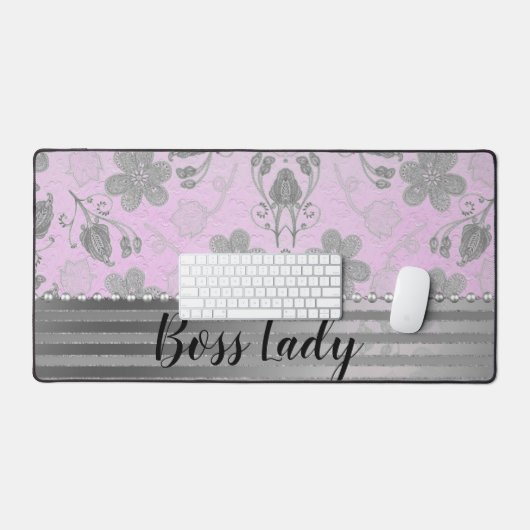 Chic Floral "Boss Lady" Bureaumat (Keyboard & Muis)