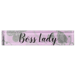 Chic Floral "Boss Lady" Naambordje
