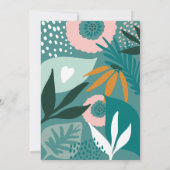 Chic Floral Botanical Bird Baby shower Invitation Kaart (Achterkant)