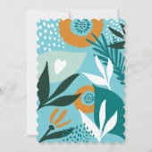 Chic Floral Botanical Bird Baby shower Invitation Kaart (Achterkant)