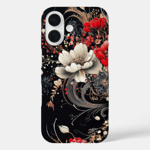  Chic Floral Botanische Illustratie iPhone 16 Hoesje