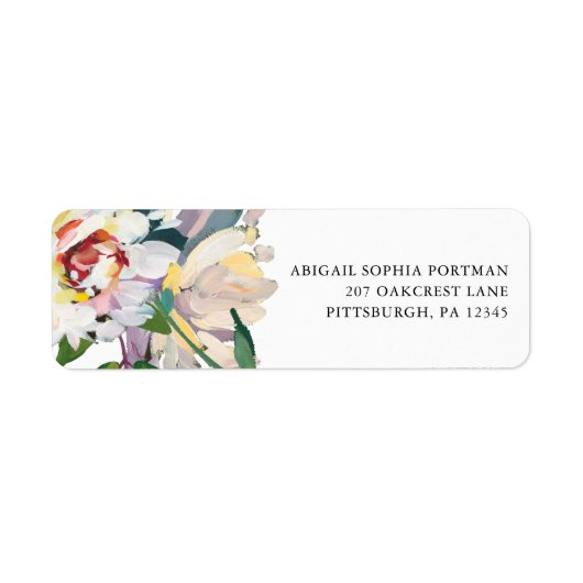 Chic Floral Bouquet bruiloft Mailing Label (Voorkant)