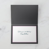 Chic Floral Bouquet Pink Poppy Botanical Birthday Kaart (Binnen)