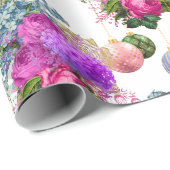 Chic Floral Boutique Personalized Christmas Cadeaupapier (Rol Hoek)