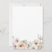 Chic Floral Bride wordt Waterverf Vrijgezellenfees Kaart (Achterkant)