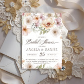 Chic Floral Bride wordt Waterverf Vrijgezellenfees Kaart